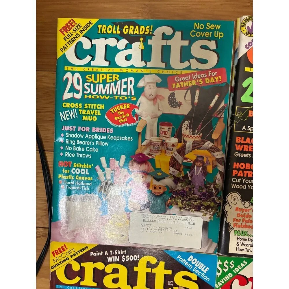 VTG Crafts Magazine Bundle 6 Issues 1991-1993 DIY Y2K 90s